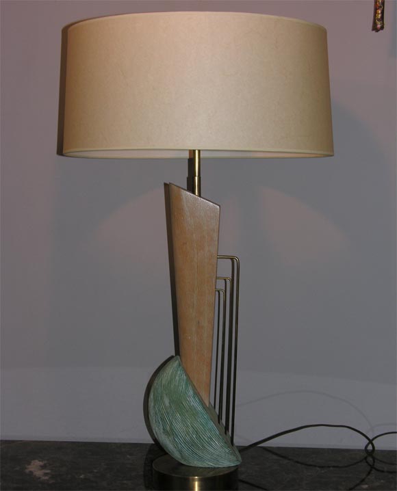 A pair of Mid Century Modern sculptural table lamps, attributed to Paul Laszlo.
New sockets and rewired
Shades not included