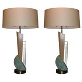 Pair of Modernist Sculptural Table Lamps 11
