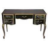Vintage Queen Anne Style Mirrored Writing Desk