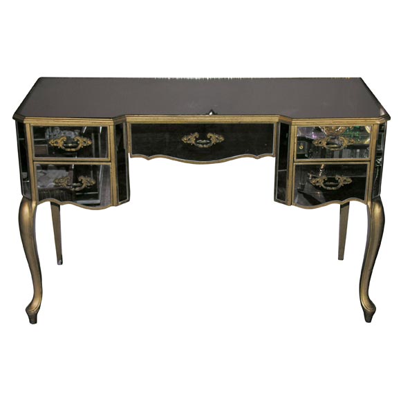 Queen Anne Style Mirrored Writing Desk