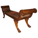 Empire Caned Rosewood Bench