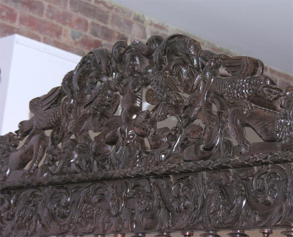 Fine Indo Portuguese Carved Bed/Day Bed 3