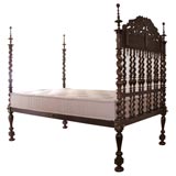 Antique Fine Indo Portuguese Carved Bed/Day Bed