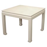 Karl Springer Style Linen Wrapped Game Table