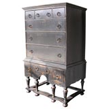 Tall Marquetry Provincial Cabinet