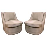 Pair of Beautiful Oversized Dunbar Tear Drop Lounge Chairs