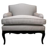 Widely Scaled Boudoir Chair with Lovely Scrolled Base
