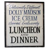 Vintage "Diner"  Ice Cream Sign