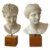 BUSTS OF APOLLO AND DIANA