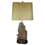 A Large Rock Crystal Table Lamp by Carol Stupell.