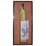 Vintage Framed Ceramic Tile Panel