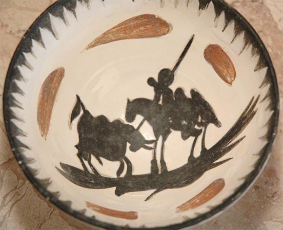 French Pablo Picasso ceramic bowl El Picador