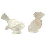 Rene Lalique glass paperweight birds