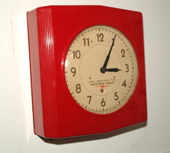 Western Union Electric Wall Clock