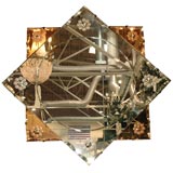 Two Color Art Deco Star Shaped English Mirror