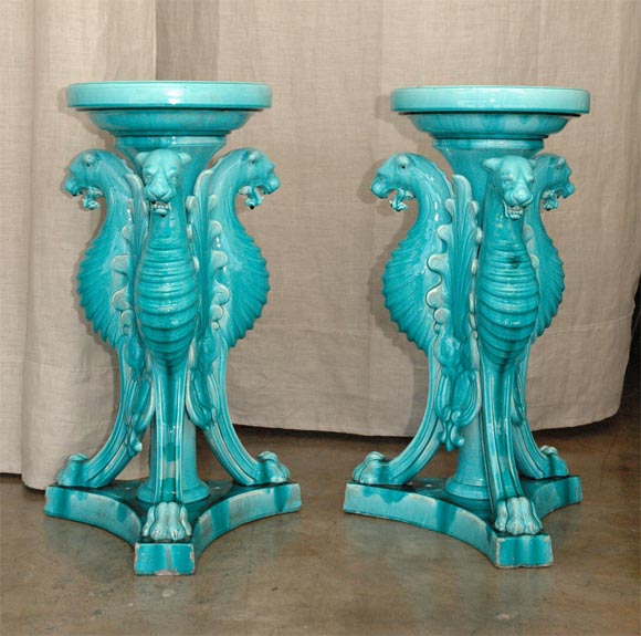 Clement  Massier ghotic planters