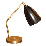 Classic Greta Grossman brass W/black cone Task Lamp