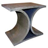 "J.M.F." Side Table in Ostrich Suede designed by Karl Springer
