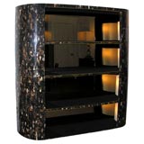 Illuminated Wall Unit covered in Tesselated Lacquered Horn