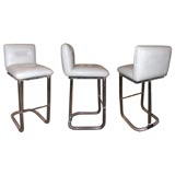 Set of 3 Swivel Bar Stools in Molded Acrylic