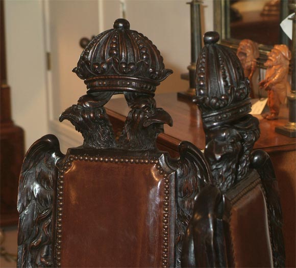 Austrian Antique Armorial Chairs