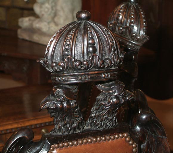 19th Century Antique Armorial Chairs
