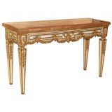 Mid 20th Century Louis XV Style Polychrome Giltwood Console