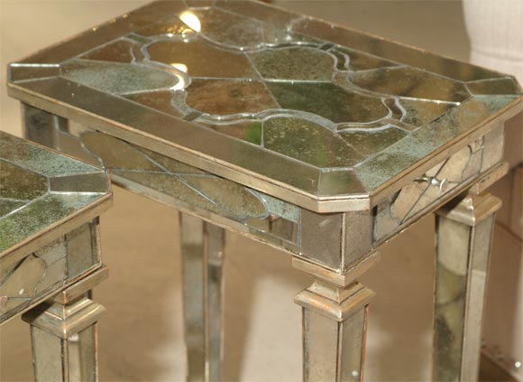 American CANDACE BARNES NOW: Moderne Mirrored Side Table