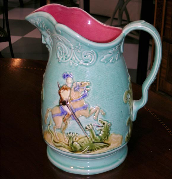 French Majolica Pitcher