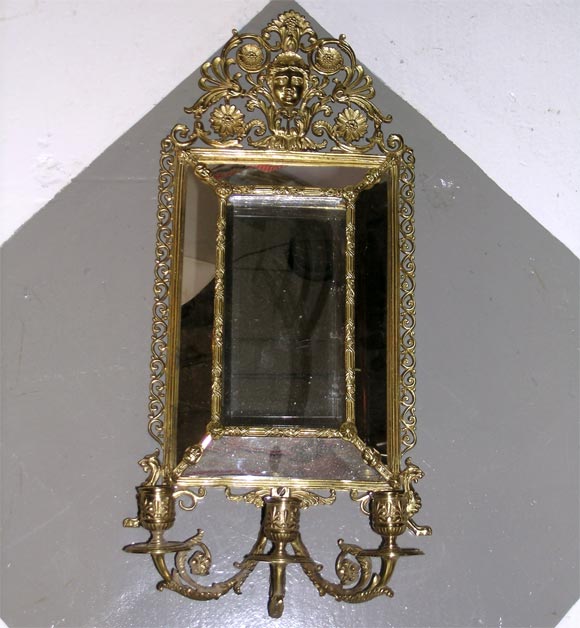 Pair of Brass mirror Sconces