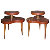 Pair of 1950's Two Tiered Formica Tables