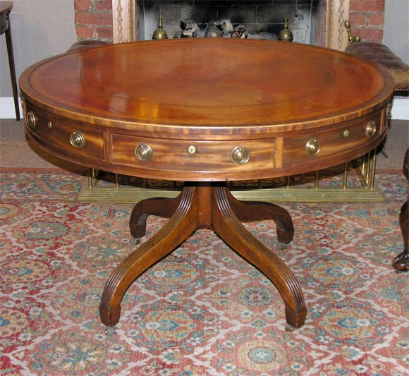 Mahogany Drum Table