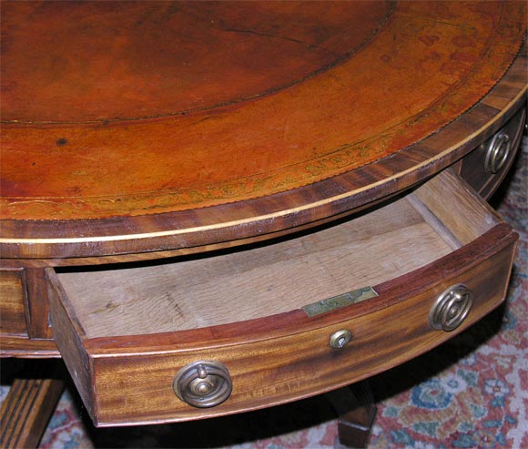 Mahogany Drum Table For Sale 4