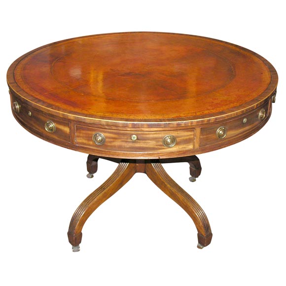 Mahogany Drum Table For Sale