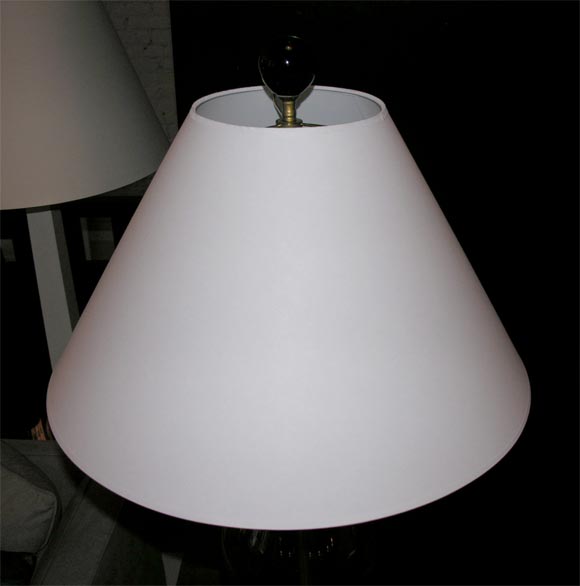 Blenko Charcoal Hourglass Lamp 1