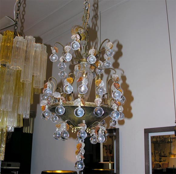 A pair of Murano glass chandelier