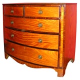 Antique 19th Century English Bow Front chest of Drawers