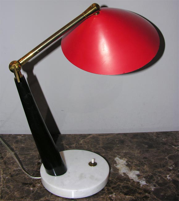 Italian 1950s Articulated Table Lamp, Signed Stilux 4