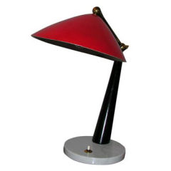 Italian 1950s Articulated Table Lamp, Signed Stilux