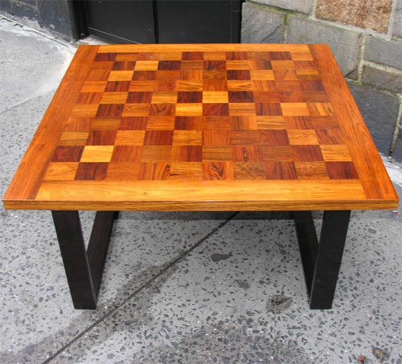 Danish Rosewood Parquetry Table by Arne Vodder for France & Son