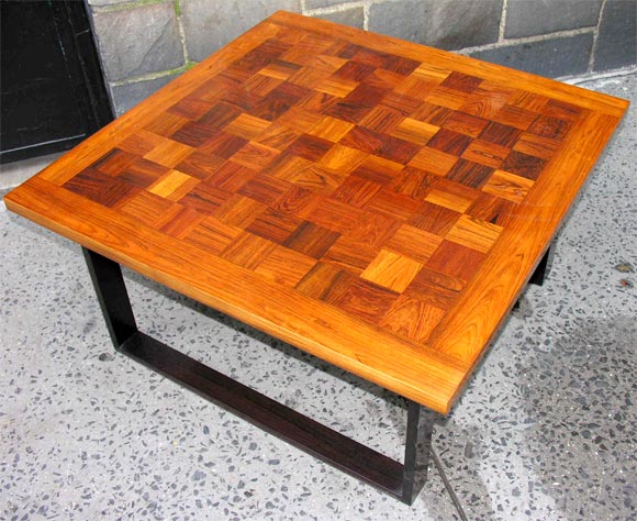 Rosewood Parquetry Table by Arne Vodder for France & Son In Good Condition In New York, NY