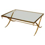 Gilt X Base Cocktail Table