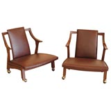 Pair of Widdicomb Rolling Lounge Chairs