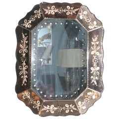 Italian Intaglio Cut Copper Mirror