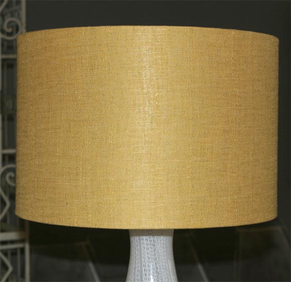 Italian Salviati Venetian Glass Latticino Lamp