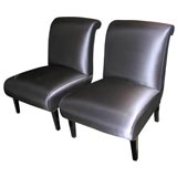 Vintage Pair of 1940
s Slipper Chairs