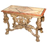 Italian rococo faux marble console table
