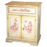 Italian neoclassical chinoiserie-decorated faux marble cabinet