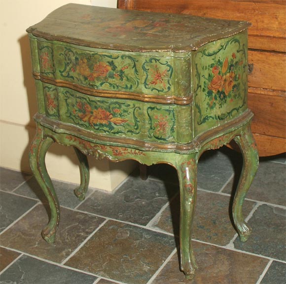 Venetian painted and parcel-gilt commode