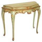 Venetian painted and parcel-gilt console